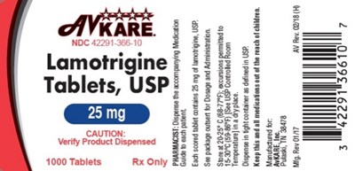 Label 4229136610 Lamotrigine 25mg 2018